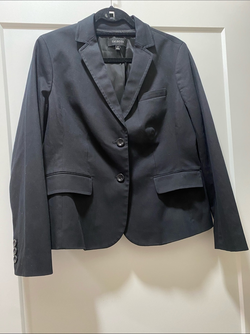 Talbots Black Women's Two-Button Tailored Blazer